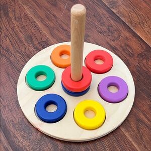 Lovevery Colorful Flexible Wooden Stacking Ring Toy